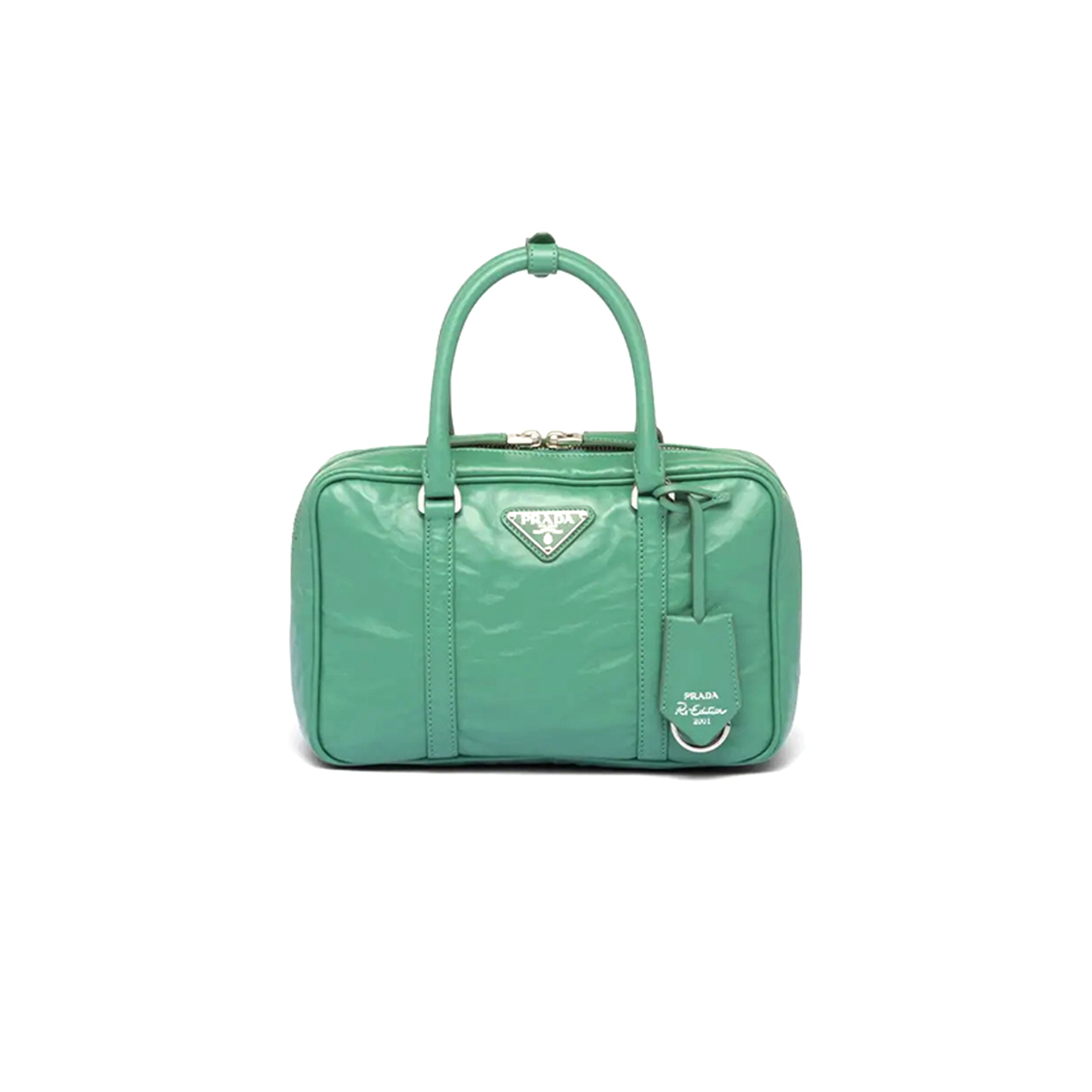 PRADA MEDIUM ANTIQUE NAPPA LEATHER TOP HANDLE BAG 1BB092 (24*15.5*7cm)